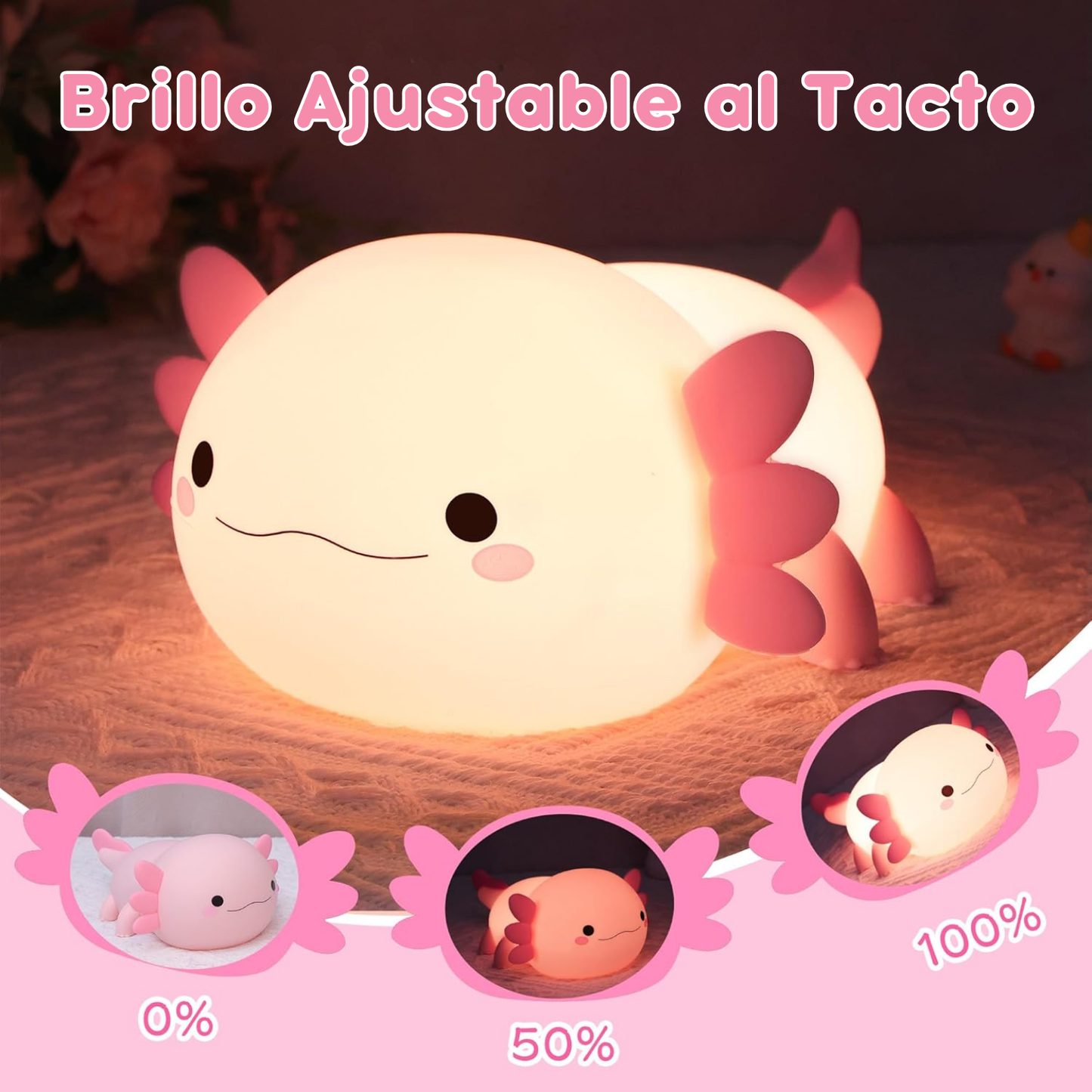 Lámpara Nocturna Tierna de Ajolote
